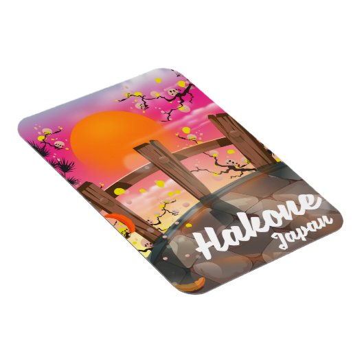 Hakone japan blüht Poster. Magnet (Rechte Seite)