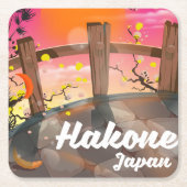 Hakone japan blüht Poster. Rechteckiger Pappuntersetzer (Vorderseite)