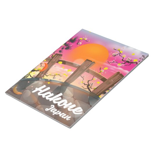 Hakone Japan Blütenposter. Notizblock (angewinkelt)