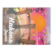 Hakone Japan Blütenposter. Notizblock (Vorderseite)