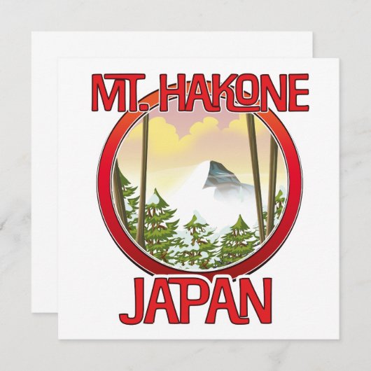Hakone Japan Einladung (Vorne/Hinten)