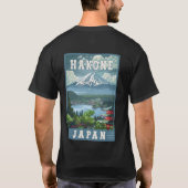 Hakone Japan Reiseplakat T-Shirt (Rückseite)