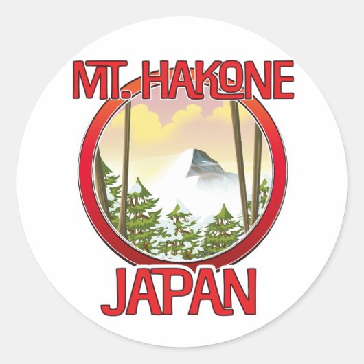 Hakone Japan Runder Aufkleber (Vorderseite)