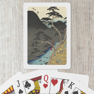 Hakone, Japan: Vintager Holzblock Print Spielkarten