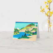 Hakone Lake, Hokusai Japanisch Bildende Kunst Karte (Gelbe Blume)