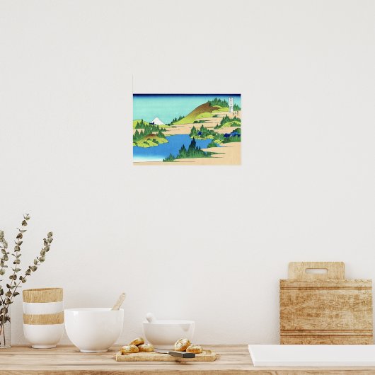 Hakone Lake, Hokusai Japanisch Bildende Kunst Poster (Küche)