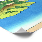 Hakone Lake, Hokusai Japanisch Bildende Kunst Poster (Ecke)