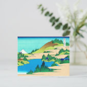 Hakone Lake, Hokusai Japanisch Bildende Kunst Postkarte (Stehend Vorderseite)