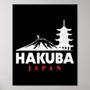 Hakuba Japan Ski Resort Rückfahrt Snowboarden Poster