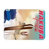 Hakuba Japanisches Reiseplakat. Magnet (Horizontal)