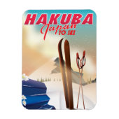 Hakuba Japanisches Reiseplakat. Magnet (Vertikal)