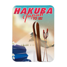 Hakuba Japanisches Reiseplakat.