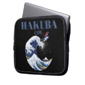 HAKUBA Ski, Vintage japanische Kunst Laptopschutzhülle (Vorderseite Links)