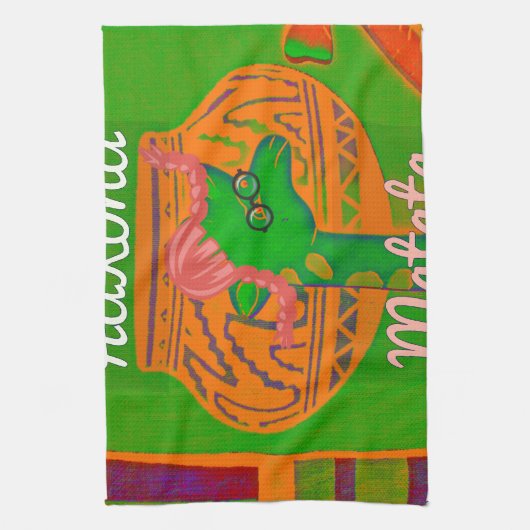 Hakuna Giraffe Art Print Geschirrtuch (Vertikal)