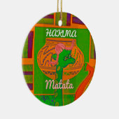 Hakuna Giraffe Art Print Keramik Ornament (Rechts)