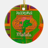 Hakuna Giraffe Art Print Keramik Ornament (Vorne)