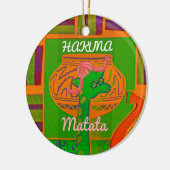 Hakuna Giraffe Art Print Keramik Ornament (Links)