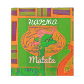 Hakuna Giraffe Art Print Notizblock (Vorderseite)