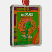 Hakuna Giraffe Art Print Silbernes Ornament (Rechts)