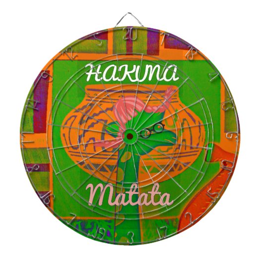 Hakuna Giraffe Kunstprint Dartscheibe (vorne)