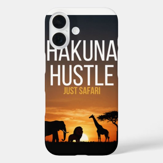 Hakuna Hustle Nur Safari Case-Mate iPhone Hülle (Rückseite)