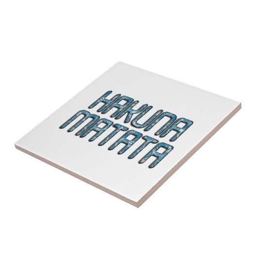 Hakuna Matata 3D Art Print Fliese (Seite)