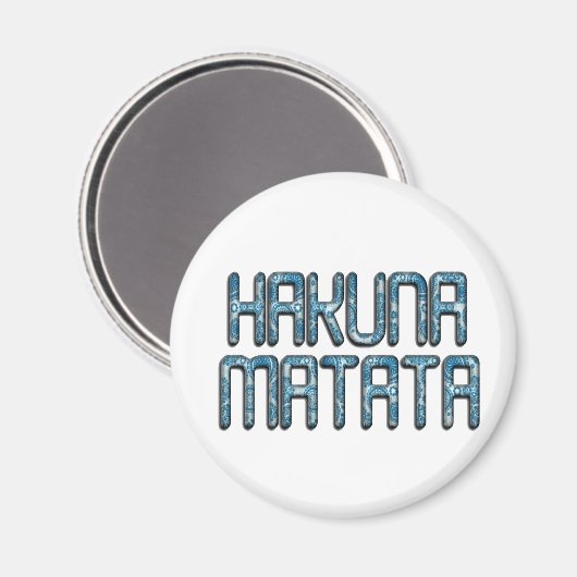 Hakuna Matata 3D Art Print Magnet (Vorderseite/Rückseite)