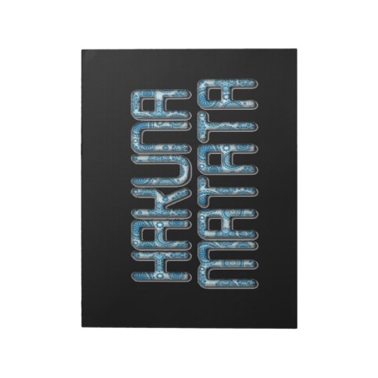 Hakuna Matata 3D Art Print Notizblock (Rotiert)