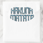 Hakuna Matata 3D Art Print Ovaler Aufkleber (Tasche)