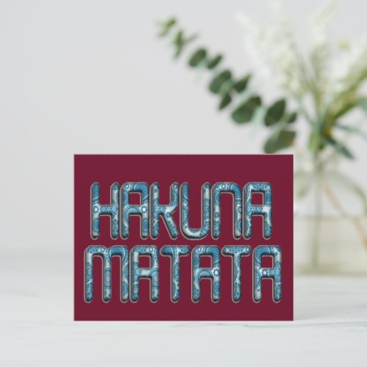 Hakuna Matata 3D Art Print Postkarte (Stehend Vorderseite)