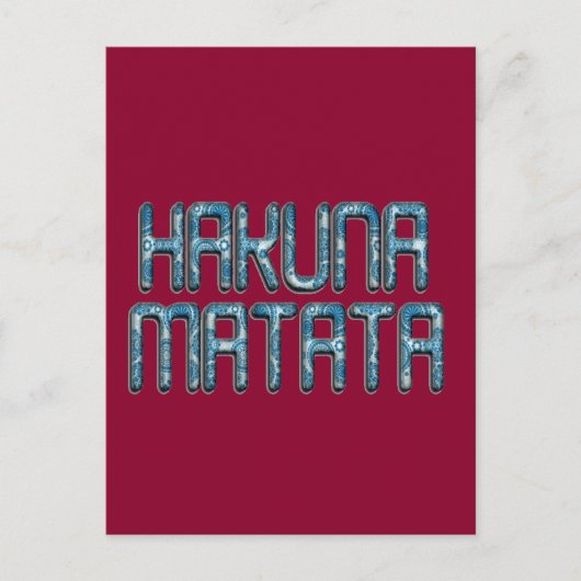 Hakuna Matata 3D Art Print Postkarte (Vorderseite)