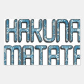 Hakuna Matata 3D Art Print Rechteckiger Aufkleber (Vorderseite)