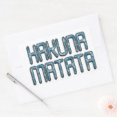 Hakuna Matata 3D Art Print Rechteckiger Aufkleber (Umschlag)