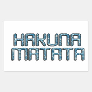 Hakuna Matata 3D Art Print Rechteckiger Aufkleber