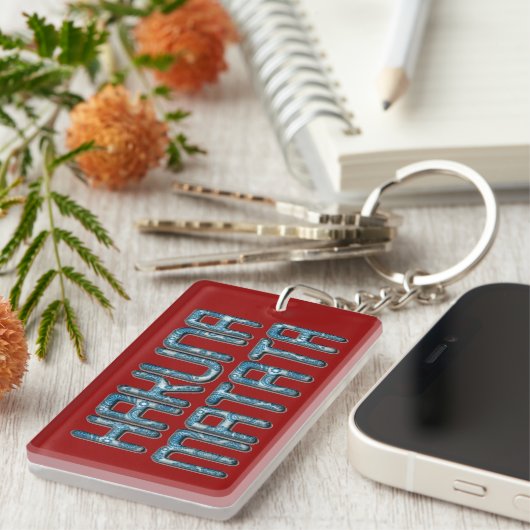 Hakuna Matata 3D Art Print Schlüsselanhänger (Vorderseite rechts)