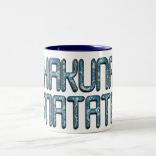 Hakuna Matata 3D Art Print Zweifarbige Tasse