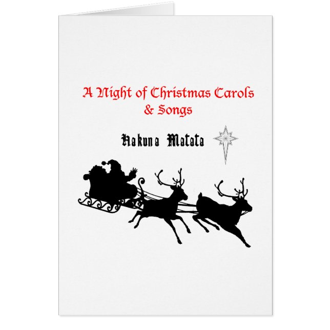 HAKUNA Matata a Night of Christmas Carols & Songs (Vorne)