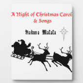 HAKUNA Matata a Night of Christmas Carols & Songs Fotoplatte (Vorderseite)