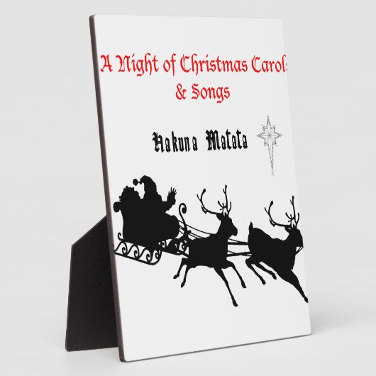 HAKUNA Matata a Night of Christmas Carols & Songs Fotoplatte (Seite)