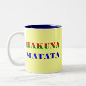 Hakuna Matata/afrikanische Phrase für "keine Zweifarbige Tasse (Links)