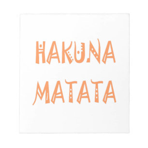 Hakuna Matata – Afrikanische Stammes-Textkunst Notizblock