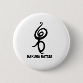Hakuna Matata - afrikanisches Symbol Button (Vorderseite)