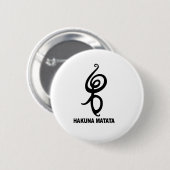 Hakuna Matata - afrikanisches Symbol Button (Vorne & Hinten)