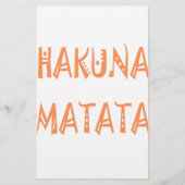 Hakuna Matata - Art des afrikanischen Stammes Briefpapier (Vorderseite)