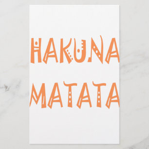 Hakuna Matata - Art des afrikanischen Stammes Briefpapier
