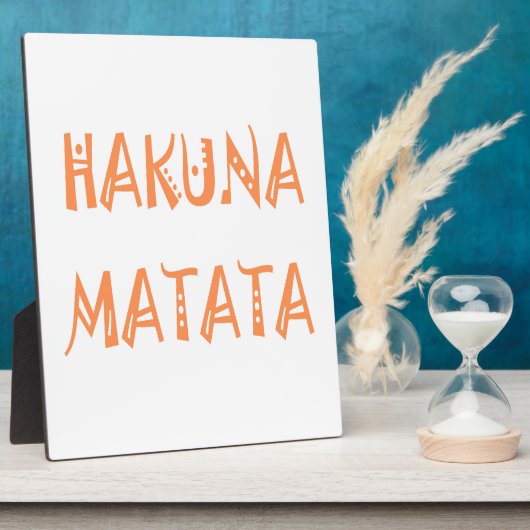 Hakuna Matata - Art des afrikanischen Stammes Fotoplatte (Seite)