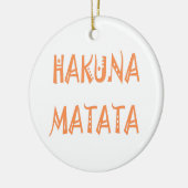 Hakuna Matata - Art des afrikanischen Stammes Keramikornament (Links)