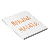 Hakuna Matata - Art des afrikanischen Stammes Notizblock (angewinkelt)