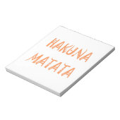 Hakuna Matata - Art des afrikanischen Stammes Notizblock (Rotiert)