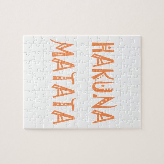 Hakuna Matata - Art des afrikanischen Stammes Puzzle (Horizontal)